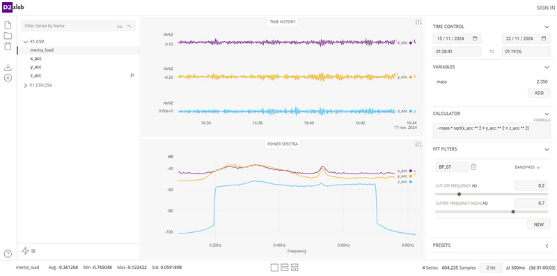 Screenshot of the application